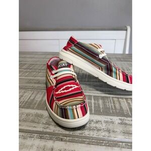 Ariat Kids Southwestern Stripe Canvas Slip On Shoes Toddler Size 2C